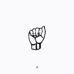 ASL handshape for letter A