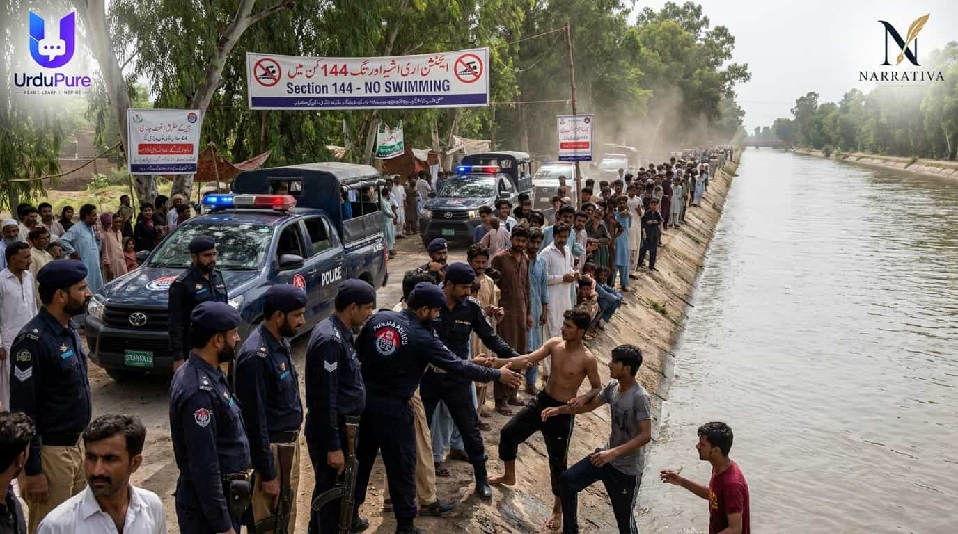 عید کے دوران نہروں اور دریاؤں میں نہانے پر کریک ڈاؤن، سرگودھا میں 59 افراد گرفتار