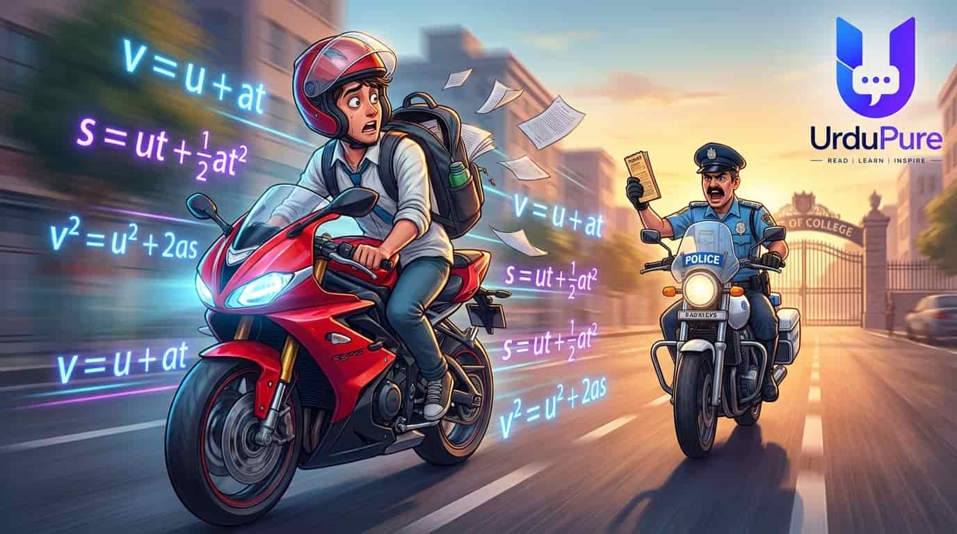 فزکس کی دنیا: قسط 2 - کالج کی دیر، فل تھروٹل اور حرکت کی 3 مساواتیں!