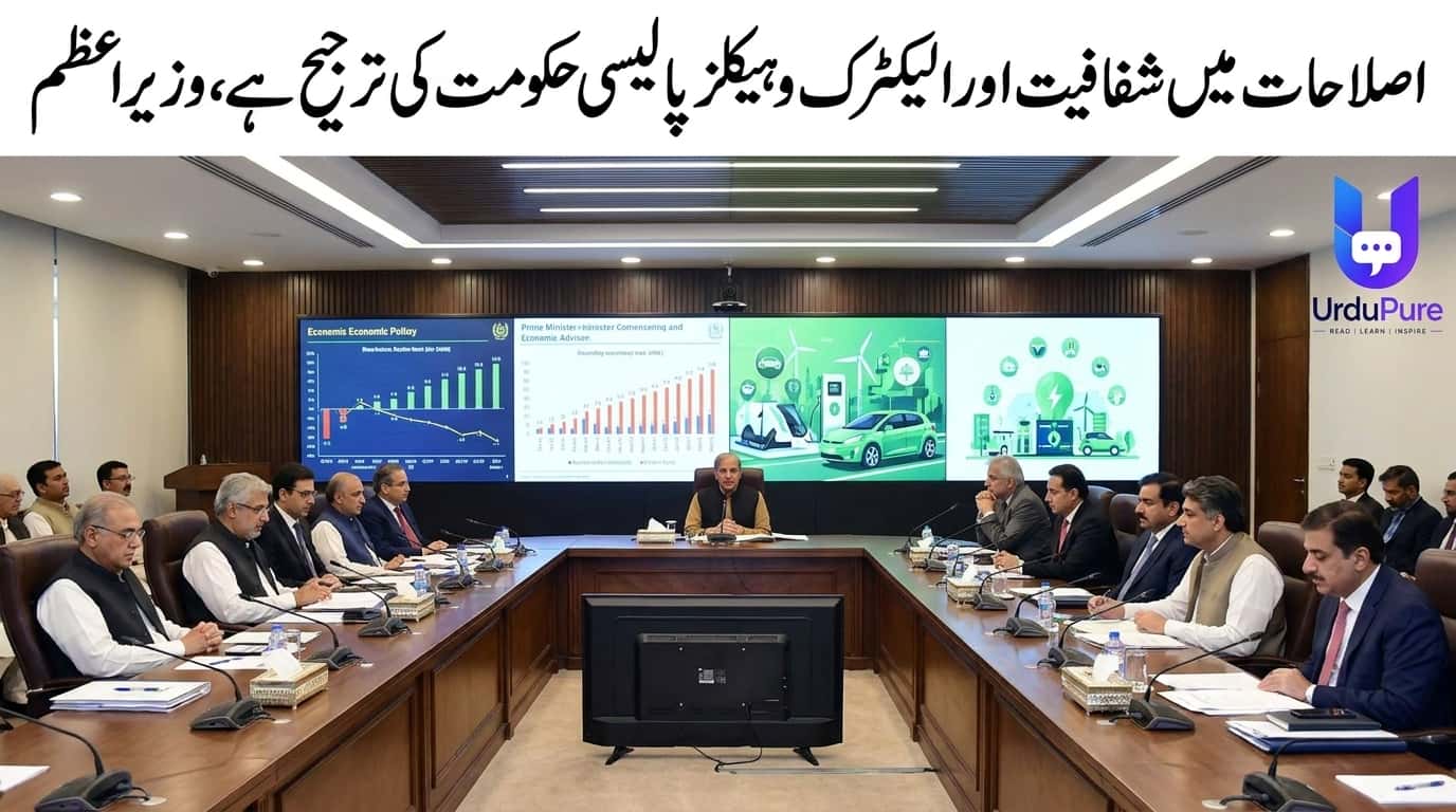 وزیراعظم شہباز شریف: اصلاحات میں شفافیت، الیکٹرک وہیکلز پالیسی اور جدید ٹیکنالوجی پر زور