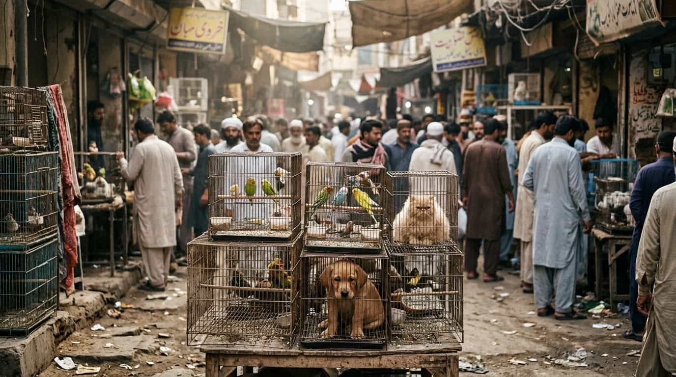 کراچی کی ایمپریس مارکیٹ: پالتو جانوروں کا ایک متنازع اور تاریک بازار