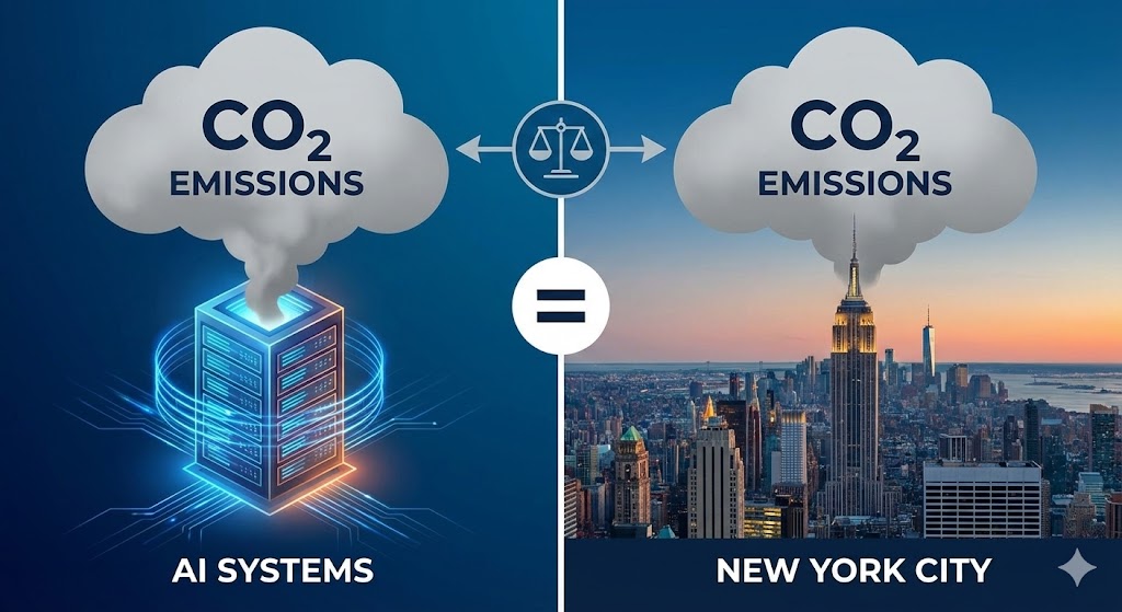 AI's Carbon Footprint: Matching NYC's Emissions, A Wake-Up Call