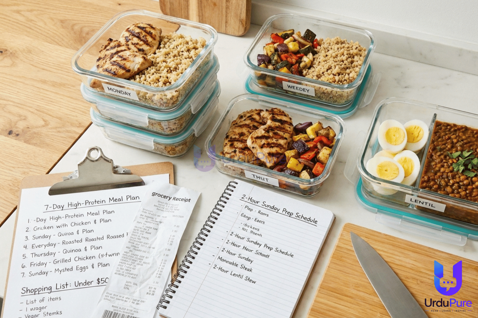 High-Protein Meal Prep for the Week: 7-Day Plan Under $50 / £40