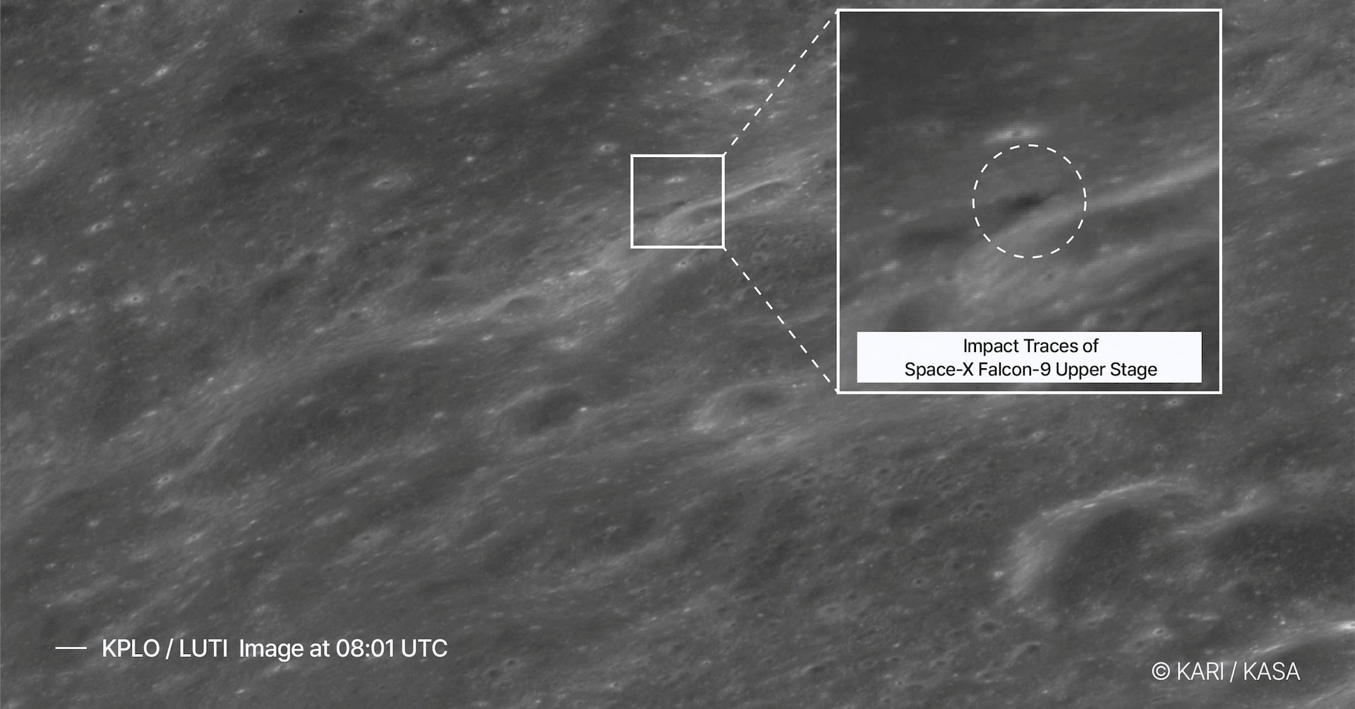 SpaceX Rocket Stage Crashes Into the Moon, Leaving a New Human-Made Crater